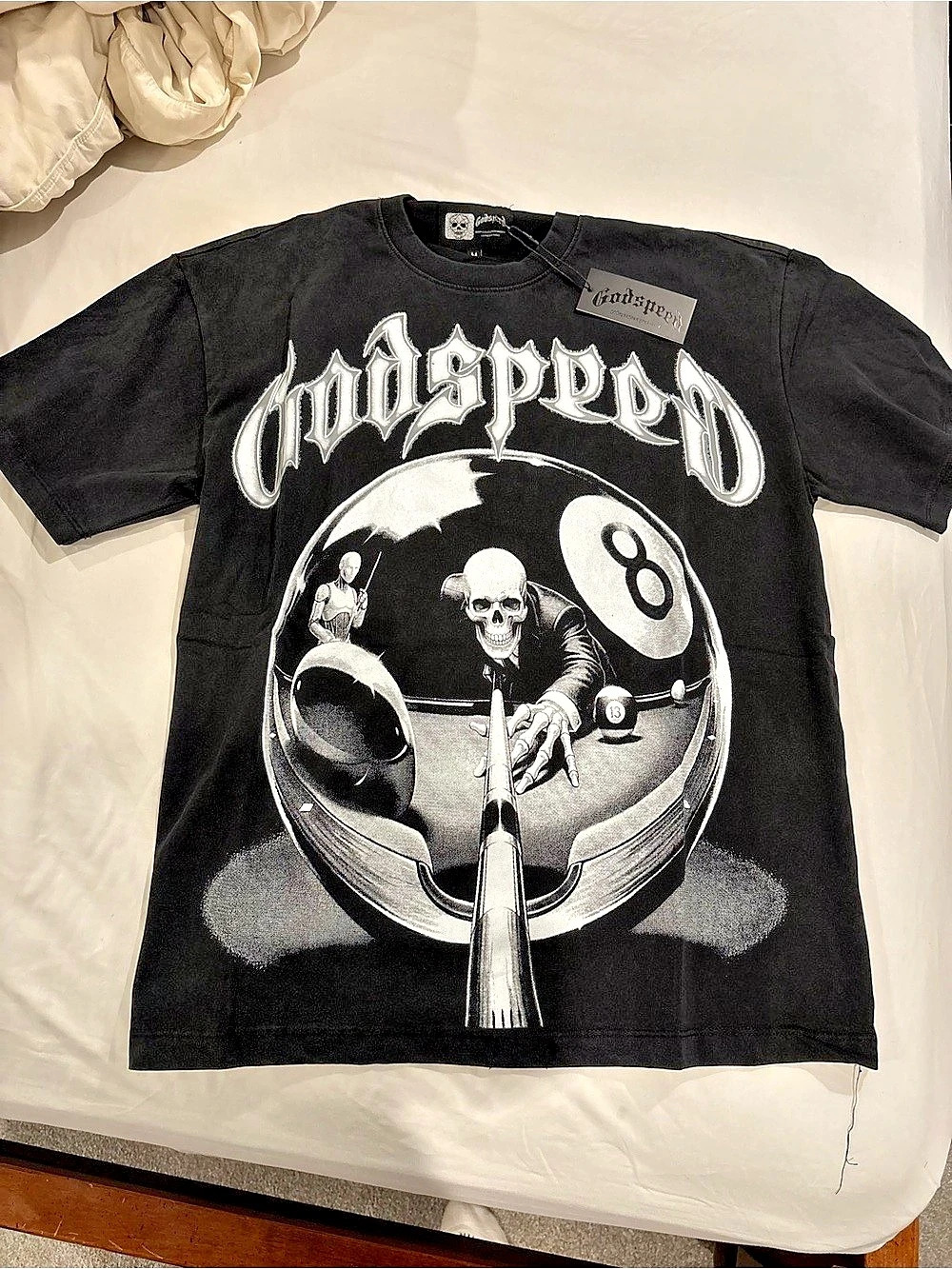 Godspeed 8 Ball T-Shirt Black Wash